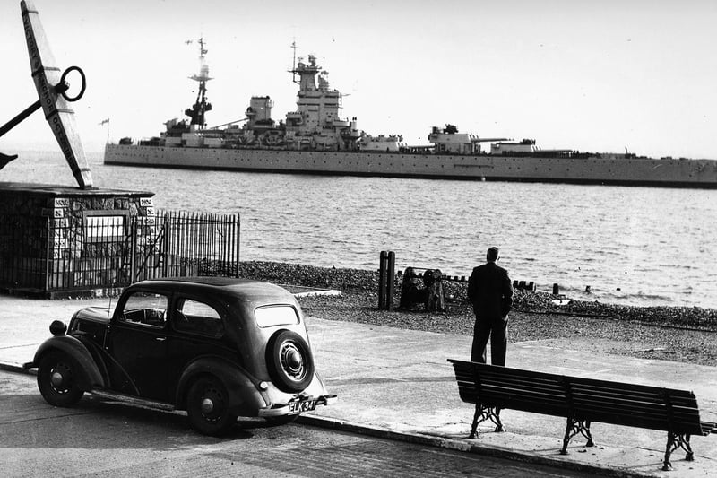 HMS Nelson passing Portsmouth seafront around 1930. Picture: The News, Portsmouth