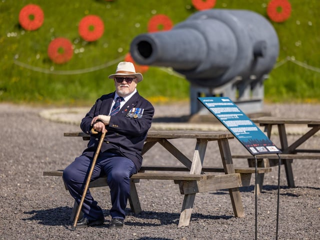 Veteran Alan Day during the event at the Royal Armouries. Picture: Mike Cooter (280523)