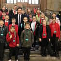 Alan Mak MP with schoolchildren from Havant on a previous visit to Parliament