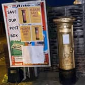 The Hayling Island post box turned gold over the weekend amidst a campaign to get it re-commissioned
