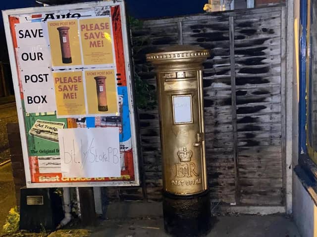 The Hayling Island post box turned gold over the weekend amidst a campaign to get it re-commissioned