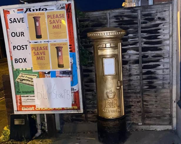 The Hayling Island post box turned gold over the weekend amidst a campaign to get it re-commissioned
