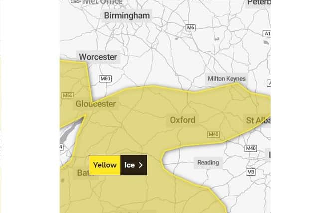 The Met Office have forecasted near freezing temperatures and issued a yellow weather warning for ice across much of Hampshire.