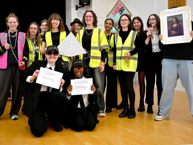 Louvre security team dress up for the Fancy Dress parade