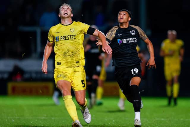 Dane Scarlett can be heard saying his thoughts on his disallowed goal following Pompey's 2-0 win at Burton.