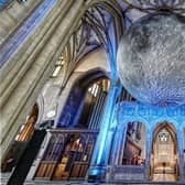 Museum of The Moon by Luke Jerrams at Bristol Cathedral, 2021. Picture by Bob Pitchford 