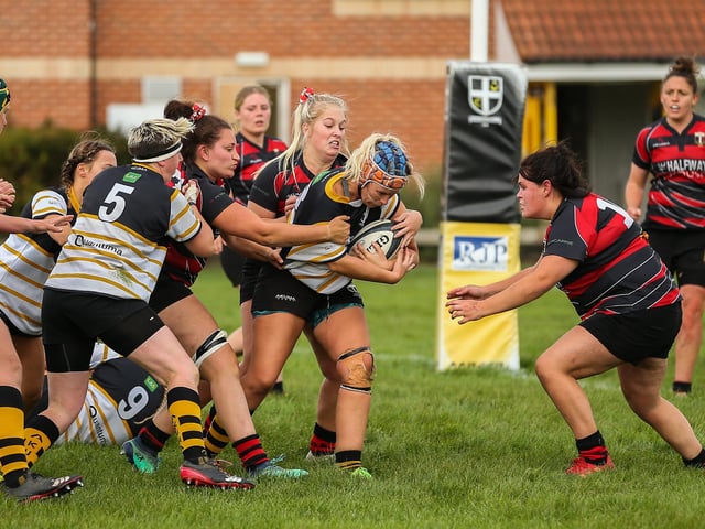Portsmouth (yellow/gold/black) v Cullompton. Picture by Nathan Lipsham