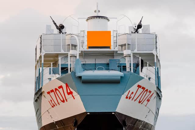 The LCT 7074 when it arrived in Southsea. Picture Credit: Keith Woodland