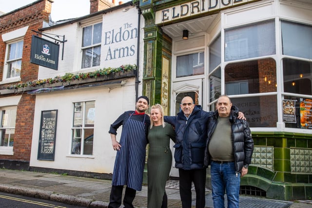 The Eldon Arms has relaunched as an Italian/English restaurant and pub, with live sports, pool table and dedicated restaurant area.

Pictured - Filippo Ambruno, Claire Collins, Giovanni Vaccaro and his business partner

Photos by Alex Shute