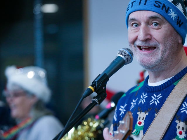 The Ukes of Hazard entertained the crowds at HTC Christmas Fayre 2024. Picture: Chris Moorhouse (161124-45)