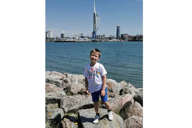 Shay Glenton, eight from Lee-on-the-Solent, took on a two-hour cycle ride to raise money for University Hospital Southampton