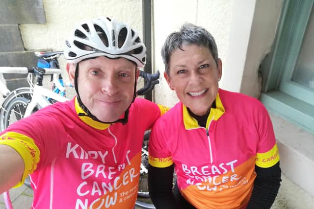 Paul and Judith Kibbax, who will be cycling with 85-year-old Brian Hygate.