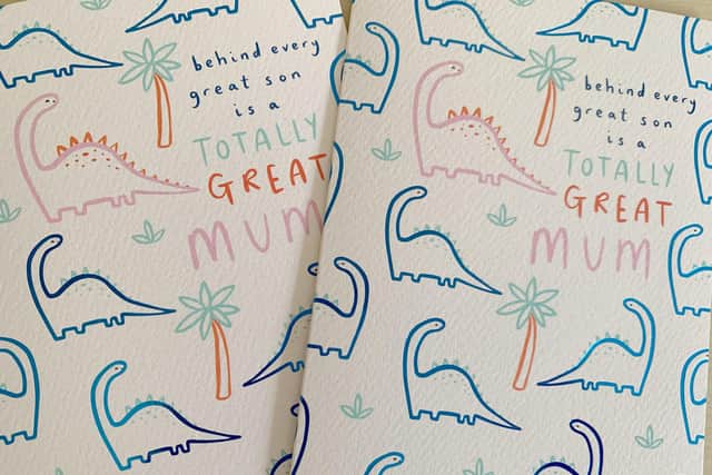 The card featuring Joseph Madderns memories about his mum being in hospital