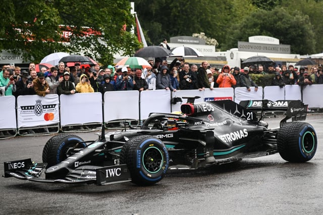 Formula 1 cars at the Goodwood Festival of Speed at Goodwood House in West Sussex. Picture date: Friday June 14, 2023. PA Photo. This year, the event celebrates its 30th anniversary and takes place from June 13-16.

 John Nguyen/PA Wire.