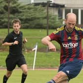 Player-assistant manager Tom Jeffes was sent-off in US Portsmouth's defeat to Blackfield & Langley. Picture: Keith Woodland