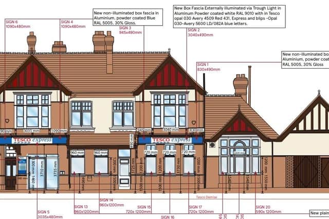 Plans submitted by Tesco for its plans to open a Tesco Express in the former Mary Rose and Dragon building in Old Portsmouth. Credit: Tesco
