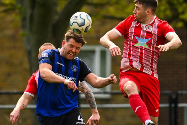 Clanfield (blue) v Colden Common. Picture by Richard Murray