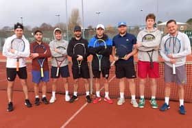 Chichester Men 1 v CourtX 1 (from lef) Mathew Worden, Jimmy Marks, Joe Glover, Nigel Jones, Alfie Reynolds, Ryan Anders, Bill Earles, Terry Lawrence