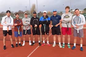 Chichester Men 1 v CourtX 1 (from lef) Mathew Worden, Jimmy Marks, Joe Glover, Nigel Jones, Alfie Reynolds, Ryan Anders, Bill Earles, Terry Lawrence