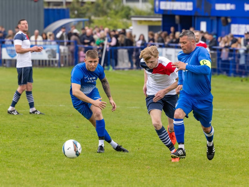 A large crowd turned up to support the two teams competing at the charity football for Melanoma UK.