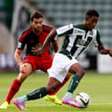 Cray Wanderers winger Jason Banton, right, in action during his time in the EFL with Plymouth Argyle. Photo by Ben Hoskins/Getty Images.