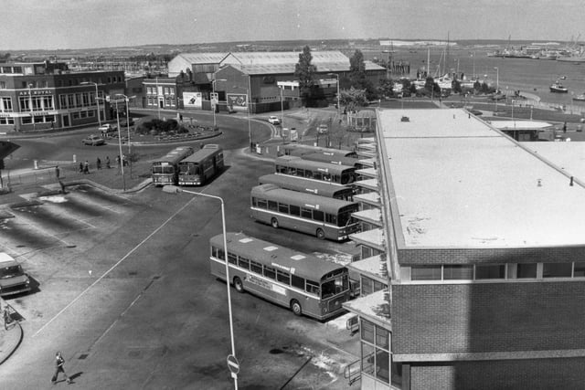 The Gosport Bus Station and Ferry Terminus on May 9 1980. The News PP3277