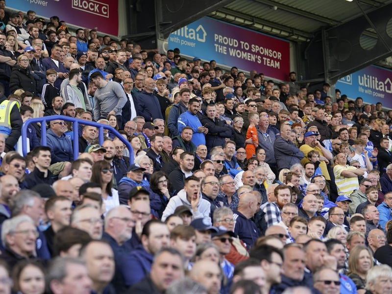 Blues fans were out in force for Pompey's final game of the season against Wycombe