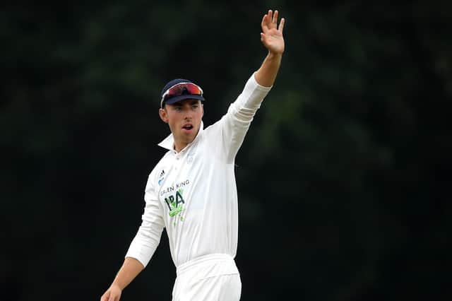 Occasional bowler Joe Weatherley took the key wicket of centurion Tom Lace as Hampshire finished top of their County Championship qualifying grooup. Photo by Alex Davidson/Getty Images.