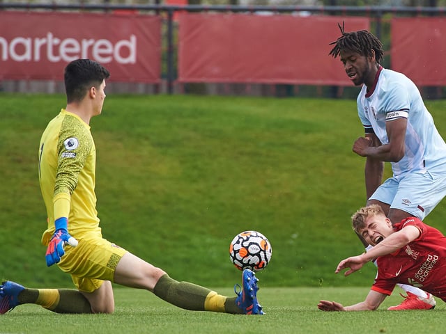 The Hungarian youth international had a strong season between the sticks for the Hammers’ under-23's side and was recently awarded with a new three-year deal in January. Last term, the 19-year-old amassed 22 outings in Premier League 2, keeping five clean sheets. With the keeper proving his worth at youth level last season, a move to League One could be on the cards as he looks to take on his first loan move away. Picture: Nick Taylor/Liverpool FC/Liverpool FC via Getty Images