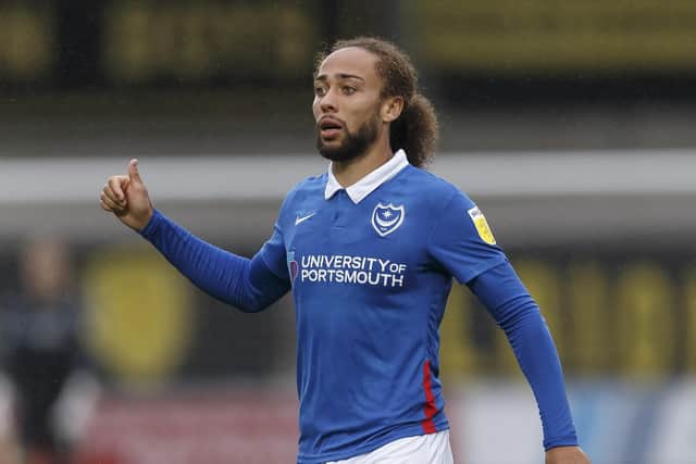 Marcus Harness bagged a hat-trick after being employed as Pompey's number 10 at Burton on Saturday. Picture: Daniel Chesterton/phcimages.com