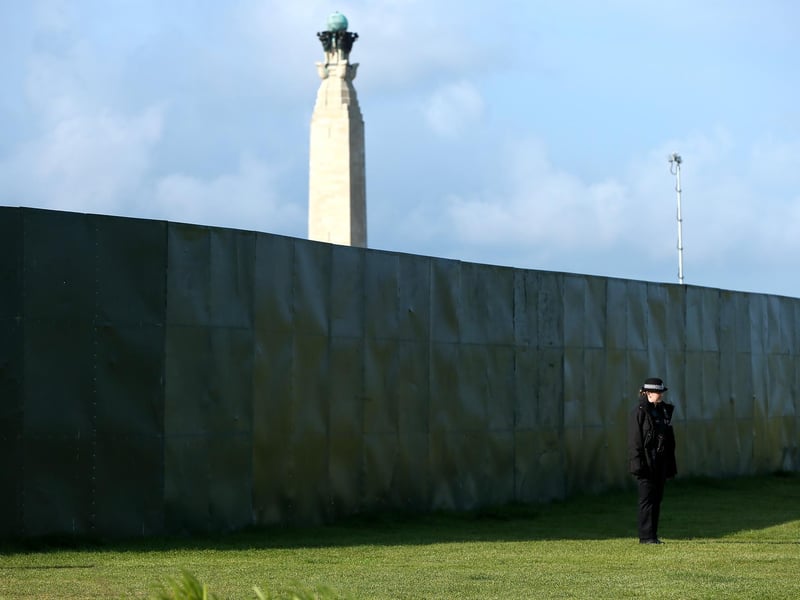 Police were on duty and there was a heavy presence around the walls of the event.Picture: Chris  Moorhouse (050624-002)
