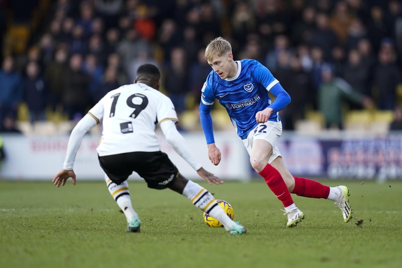 Pompey's Paddy Lane looks to threaten against Port Vale. Picture: Jason Brown/ProSportsImages