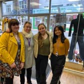 From left - Lana Tetlow (volunteer), Debbie Hosny (shop manager), Katarina Jenc (assistant shop manager) and Chelsea Abat (volunteer)