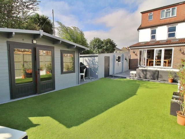 This property also comes with a lovely garden and space for parking.