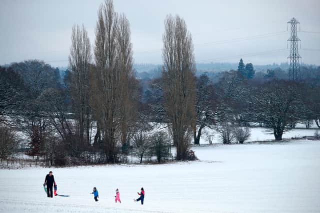 A 'snowbomb' could be set to hit the country. (Photo by ADRIAN DENNIS/AFP via Getty Images)