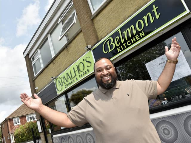 Pictured is: Owner of Belmont Kitchen and Carvalho's Naz Islam, 37.

Picture: Sarah Standing