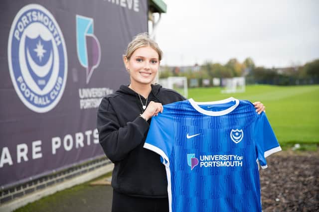 Maddie goes to Pompey: New recipient for Portsmouth FC Scolarship. Photo by Karen Bornhoft Photography