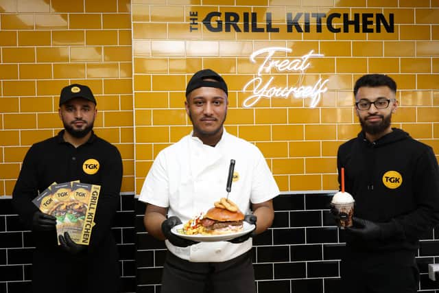 Owners, from left, Azmol Hussein, Rumen Islam and Anhar Uddin. The Grill Kitchen, Fratton Rd
Picture: Chris Moorhouse (jpns 240821-30)
