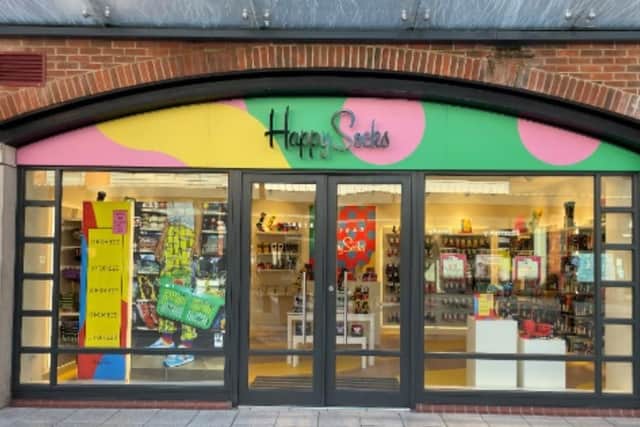 The Happy Socks store in Gunwharf Quays.