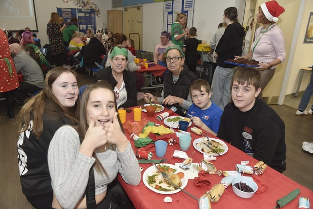 Beacon View Primary Academy in Paulsgrove held their annual community Christmas lunch on Friday, December 22.

Picture: Sarah Standing (221223-4048)