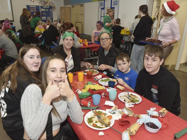 Beacon View Primary Academy in Paulsgrove held their annual community Christmas lunch on Friday, December 22.Picture: Sarah Standing (221223-4048)