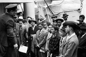 Jamaican immigrants welcomed by RAF officials from the Colonial Office. Picture: PA/PA Wire