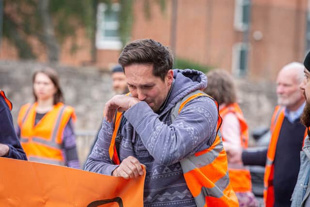 Pictured: Just Stop Oil protesters in Anglesea Road, Portsmouth

Picture: Habibur Rahman
