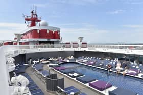 Virgin's Resilient Lady cruise ship at Portsmouth International Port on Tuesday, August 27, 2024.

Picture: Sarah Standing (270824-530)