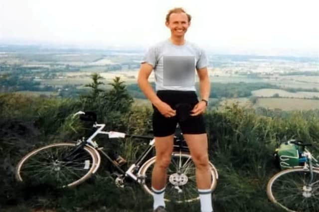 David Fuller pictured cycling in his younger days.