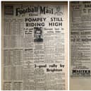 Flashback to the front of the Sports Mail in November 1966 and Pompey's 2-0 win at The Valley