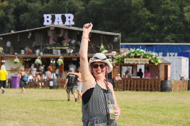 Wickham Festival 2024 got underway at their new arena site in Shedfield on Thursday, August 1. 

Pictured is: Ali Ginn from Eastleigh who is helping out as a steward for the second time.

Picture: Sarah Standing (010824-2936)