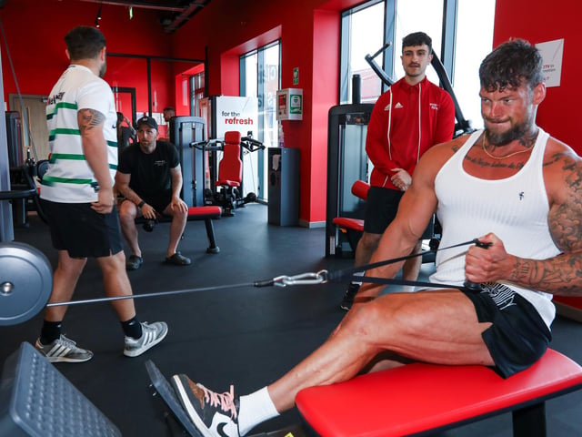 Jamie Christian at the opening of Snap Fitness Fareham.Picture: Chris  Moorhouse (220624-36)