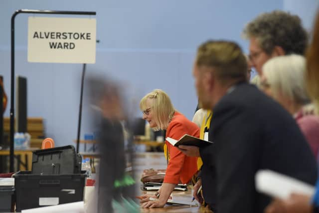 The count at Gosport Leisure Centre
Picture: Sarah Standing (060522-6758)