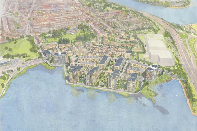 An artist's impression of how Tipner East will look